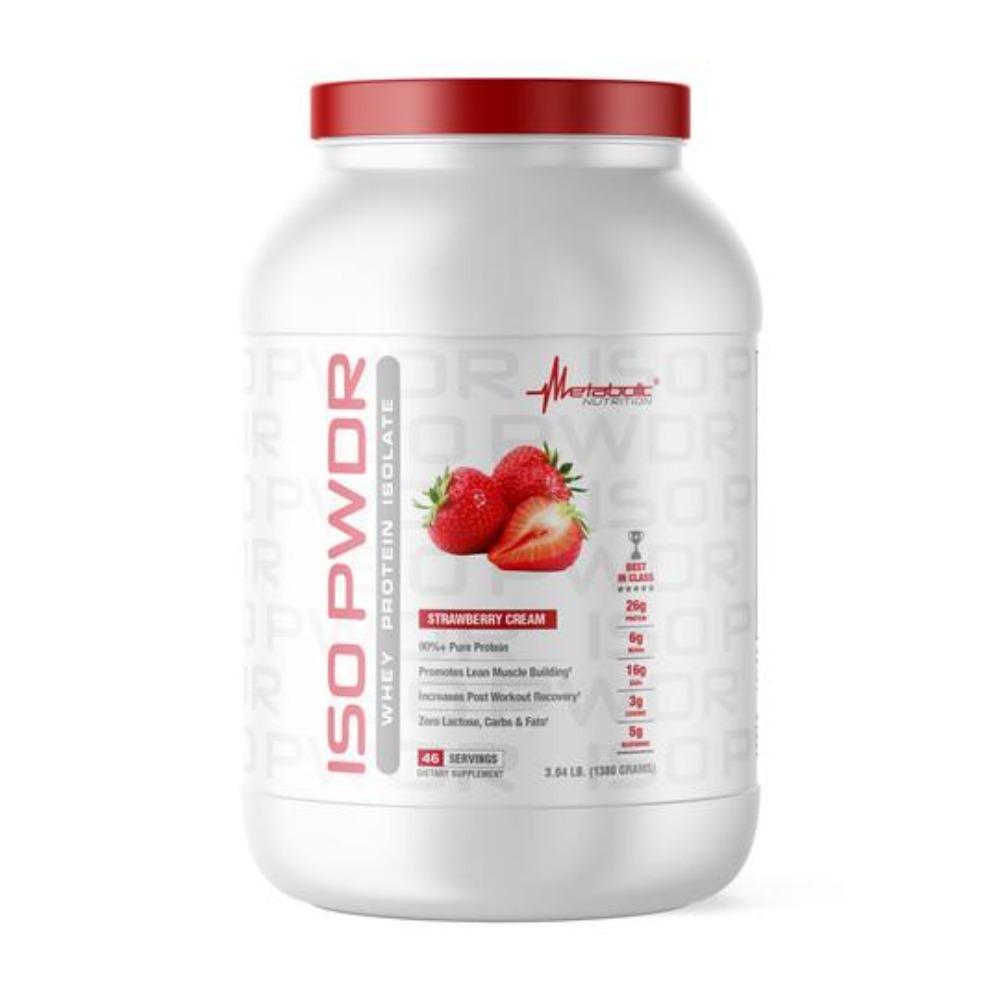 Metabolic Nutrition ISO PWDR 46 Servings Protein Powders Metabolic Nutrition Strawberry Cream 