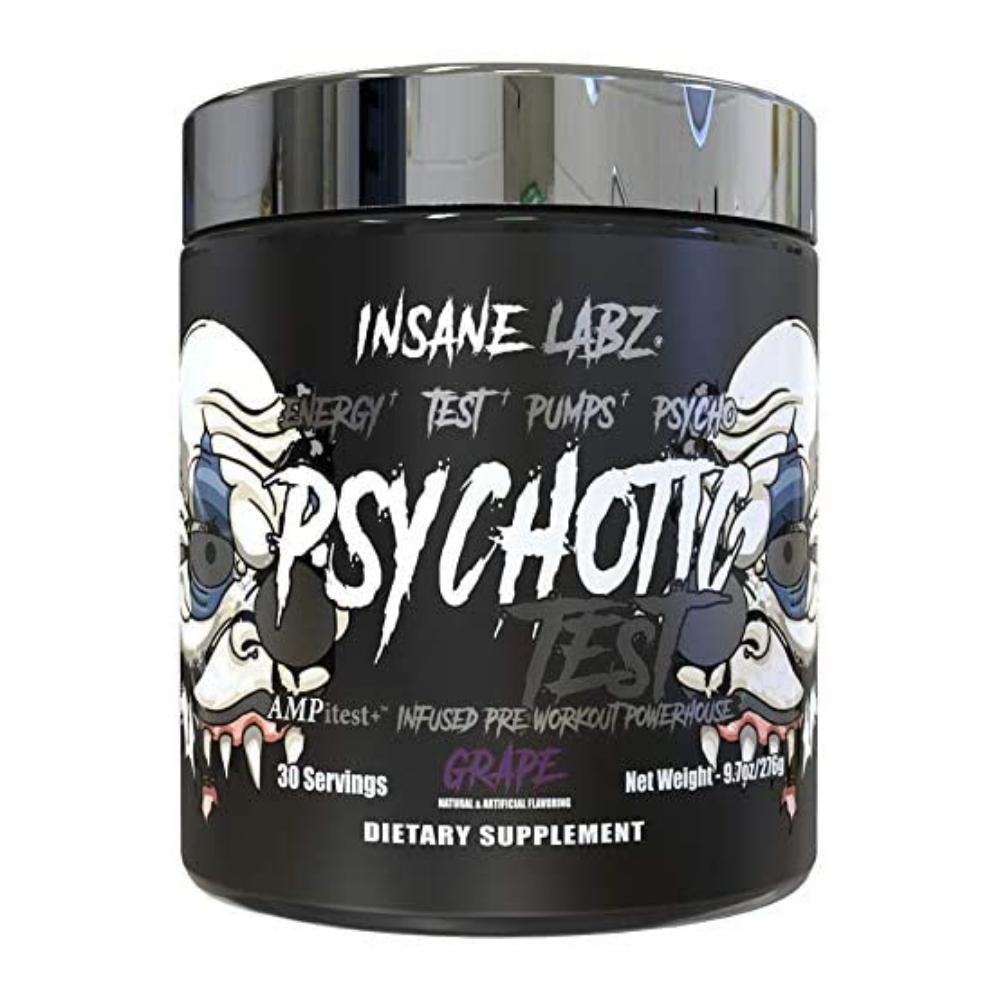 Insane Labz Psychotic Test 30 Servings Pre-Workouts Insane Labz Grape 