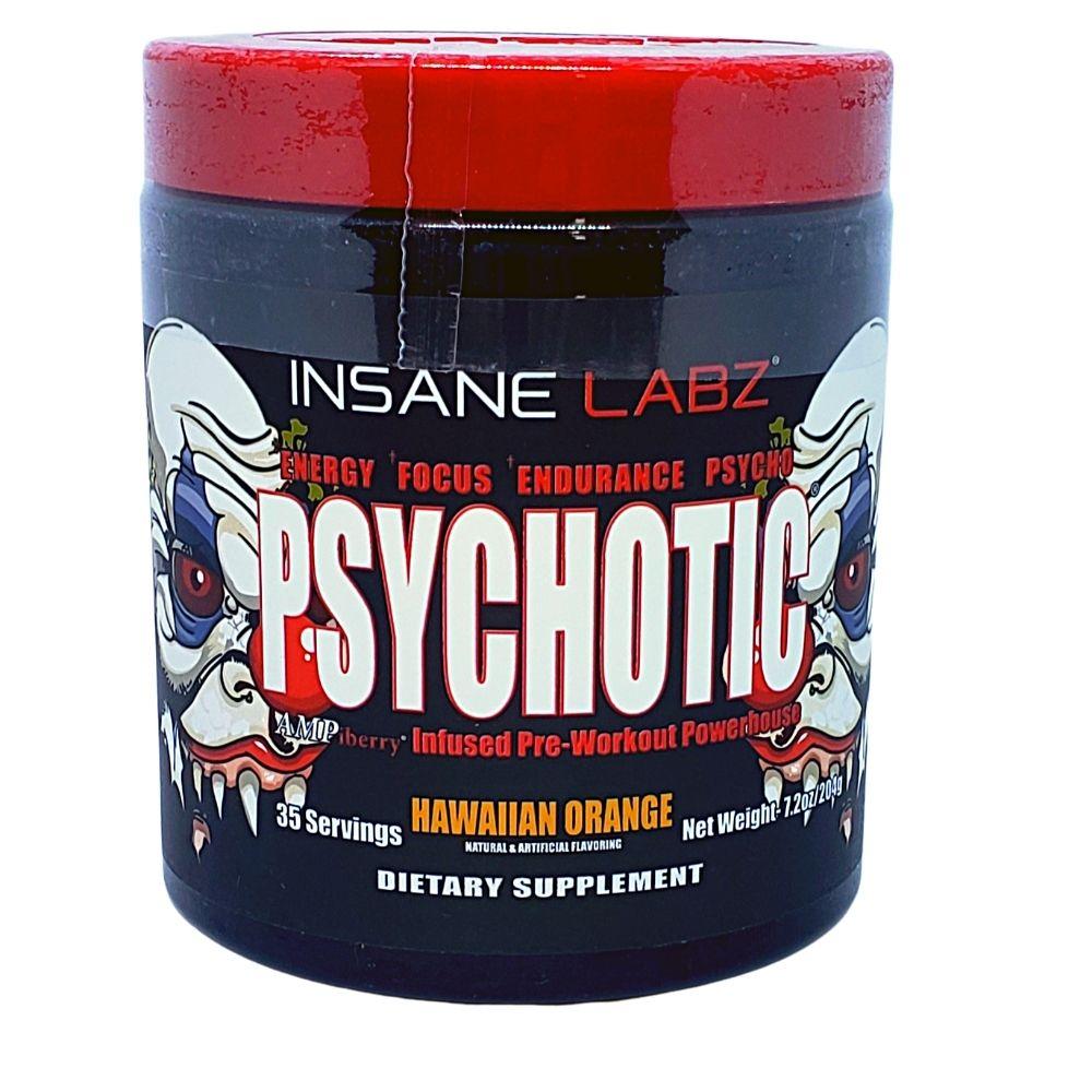 Insane Labz Psychotic 35 Servings Sports Performance Recovery Insane Labz Hawaiian Orange 