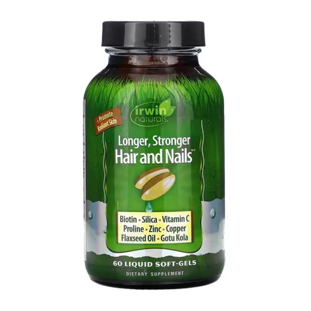 Irwin Naturals Longer Stronger Hair & Nails 60 Liquid Soft Gels Other Supplements Irwin Naturals 