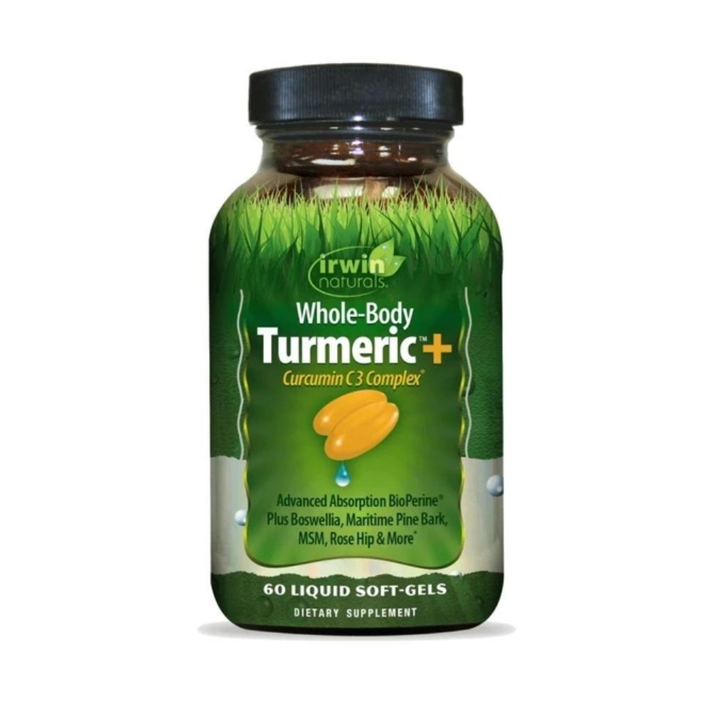 Irwin Naturals Whole Body Turmeric + Curcumin C3 Complex 60 Liquid Soft Gels Herbs My Supplement Store 