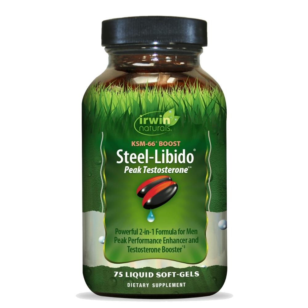Irwin Steel-Libido Peak Testosterone 75 Liquid Soft Gels Specialty Health Products Irwin Naturals 