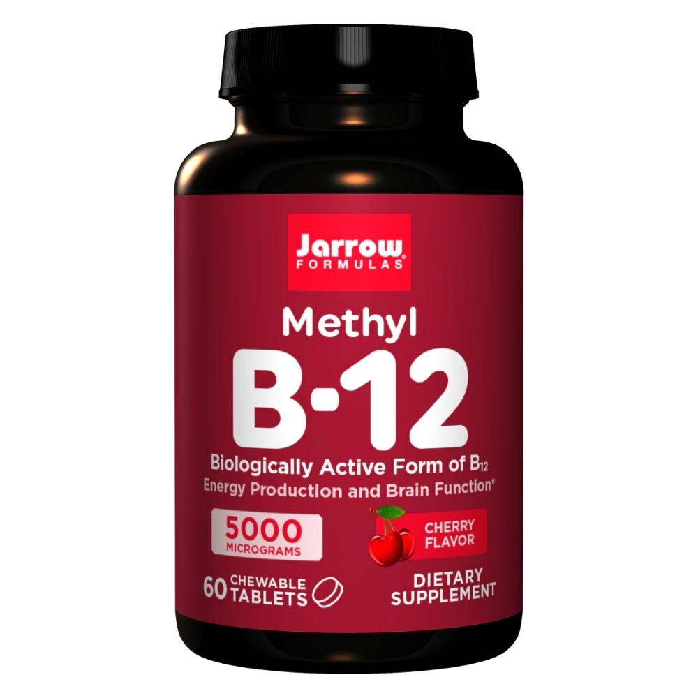 Jarrow Formulas Methyl B-12 Cherry 5000mcg 60 Chewable Tablets Vitamins & Minerals Jarrow Formulas 