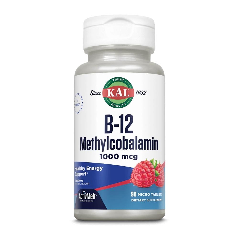 KAL B12 Methylcobalamin 1000mcg 90 Micro Tablets Vitamins & Minerals Kal 