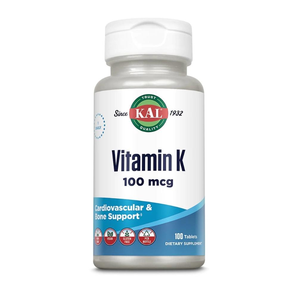 KAL Vitamin K 100mcg 100 Tablets Vitamins & Minerals Kal 