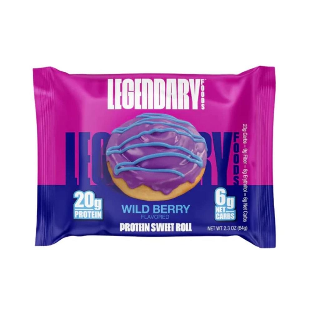 Legendary Protein Sweet Roll 8/Box Foods Juices Legendary Wild Berry 
