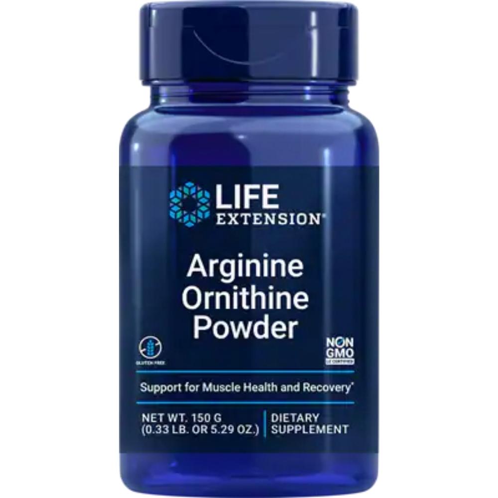 Life Extension Arginine Ornithine 150 grams Amino Acids Life Extension 