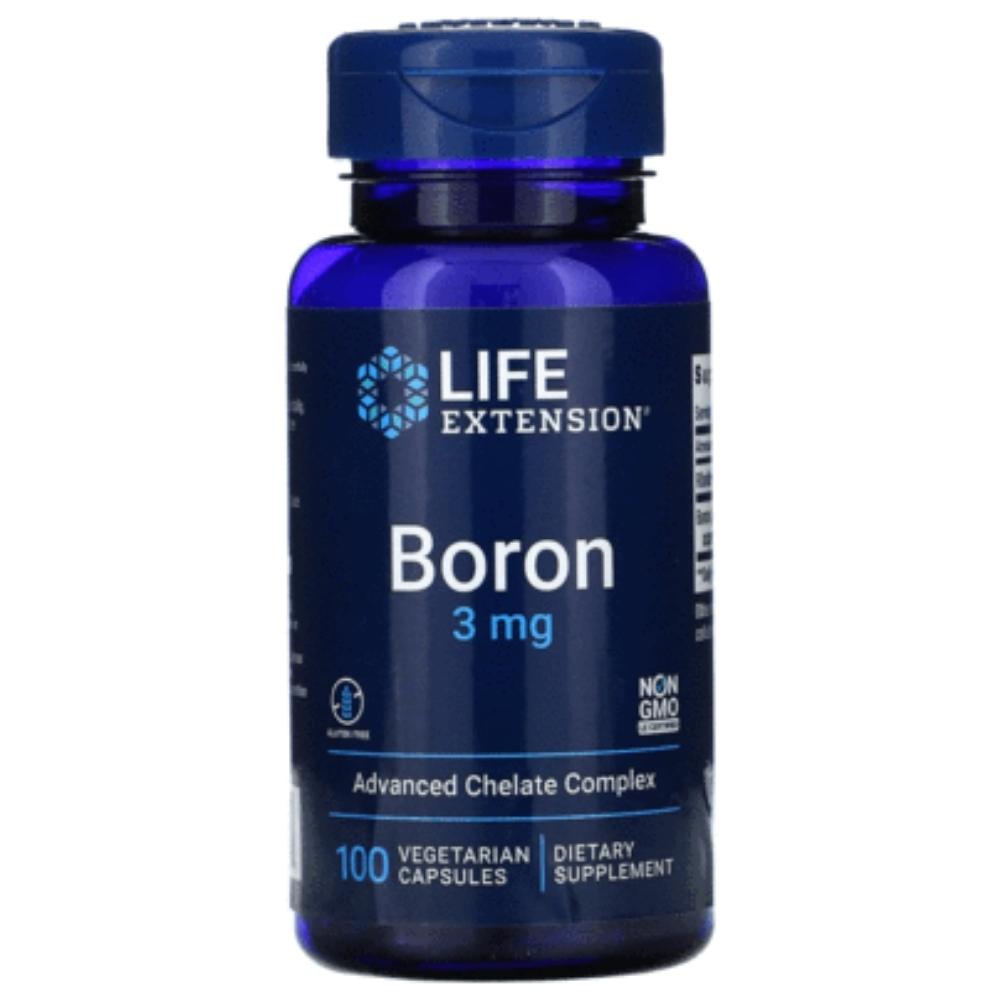 Life Extension Boron 3mg 100 Vege Capsules Minerals Life Extension 