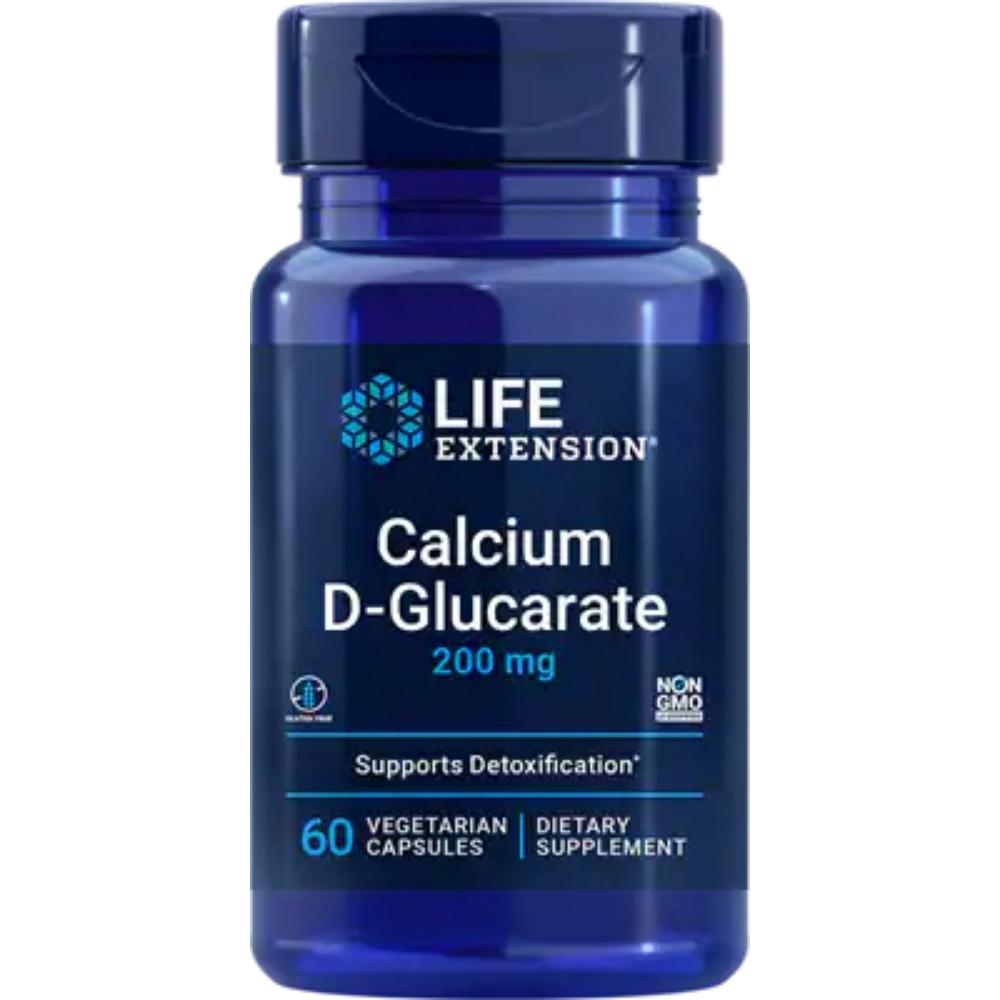Life Extension Calcium D-Glucarate 200 mg 60 Vege Capsules Minerals Life Extension 