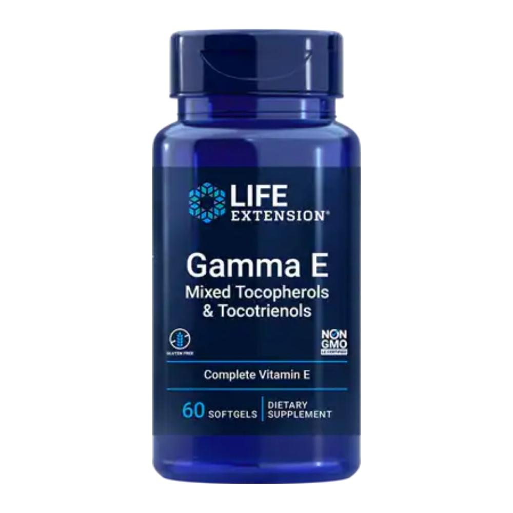 Life Extension Gamma E Tocopherol & Tocotrienols 60 Soft Gels Vitamins Life Extension 