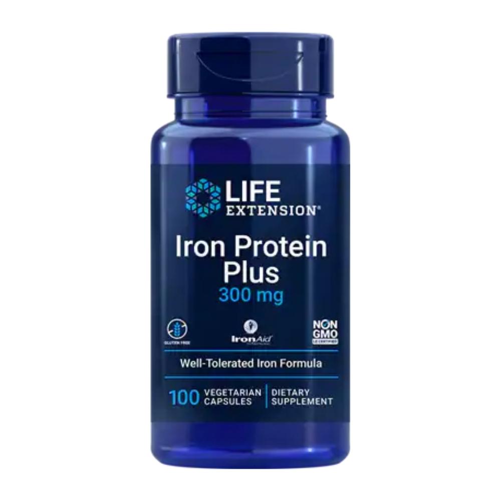 Life Extension Iron Protein Plus 300mg 100 Capsules Minerals Life Extension 