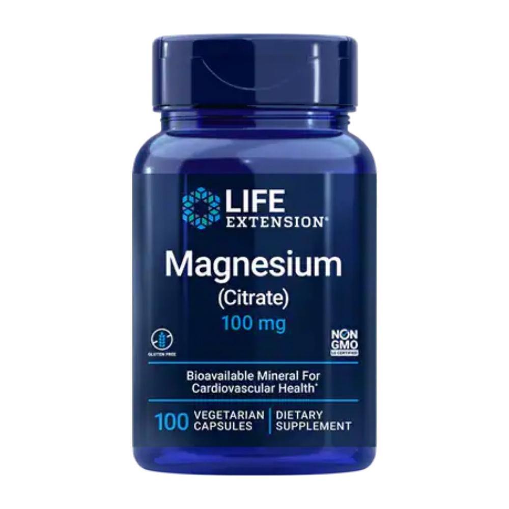 Life Extension Magnesium Citrate 160 mg 100 Vege Capsules Minerals Life Extension 