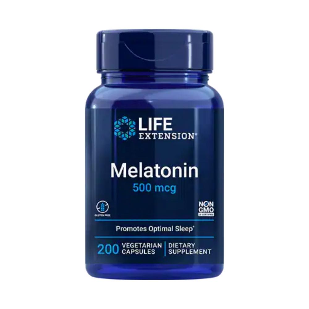 Life Extension Melatonin 500mcg 200 Capsules Other Supplements Life Extension 
