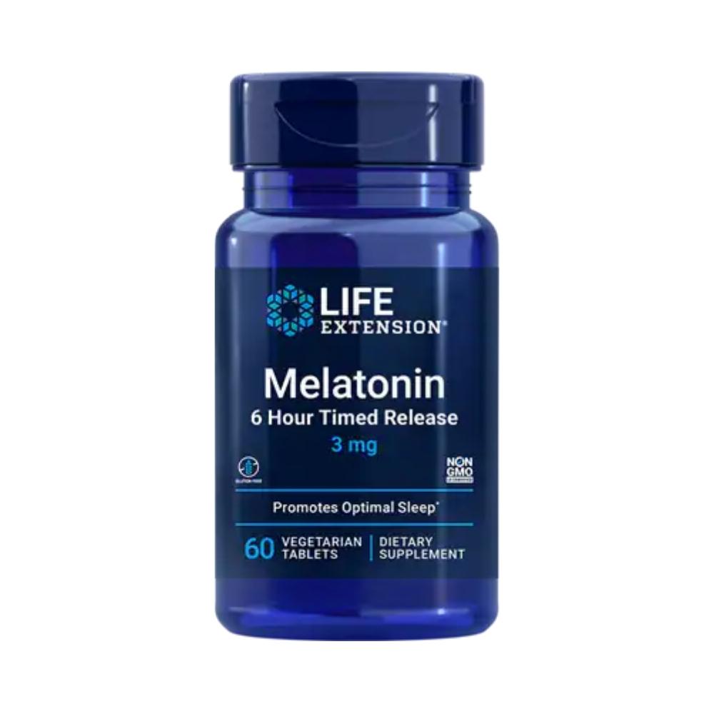 Life Extension Melatonin 6 Hour Timed Release 3mg 60 Tablets Other Supplements Life Extension 