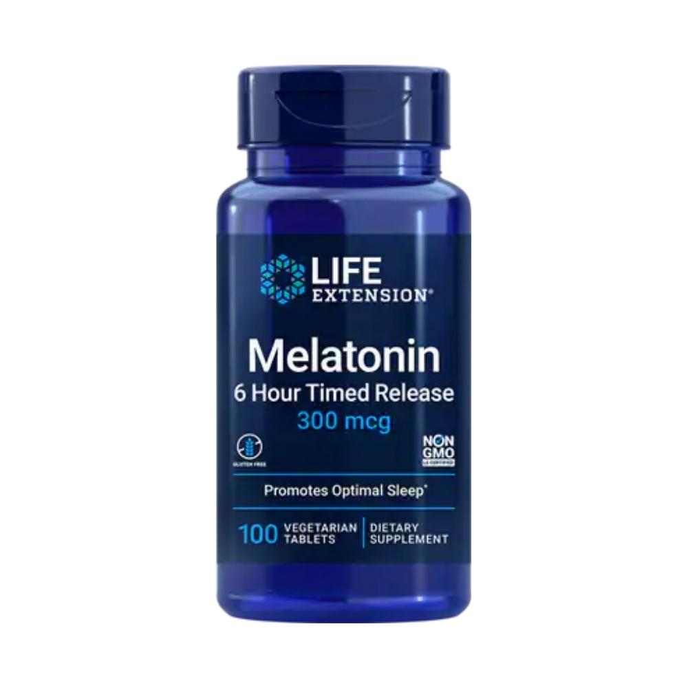 Life Extension Melatonin Timed Release 300 mcg 100 Capsules Other Supplements Life Extension 