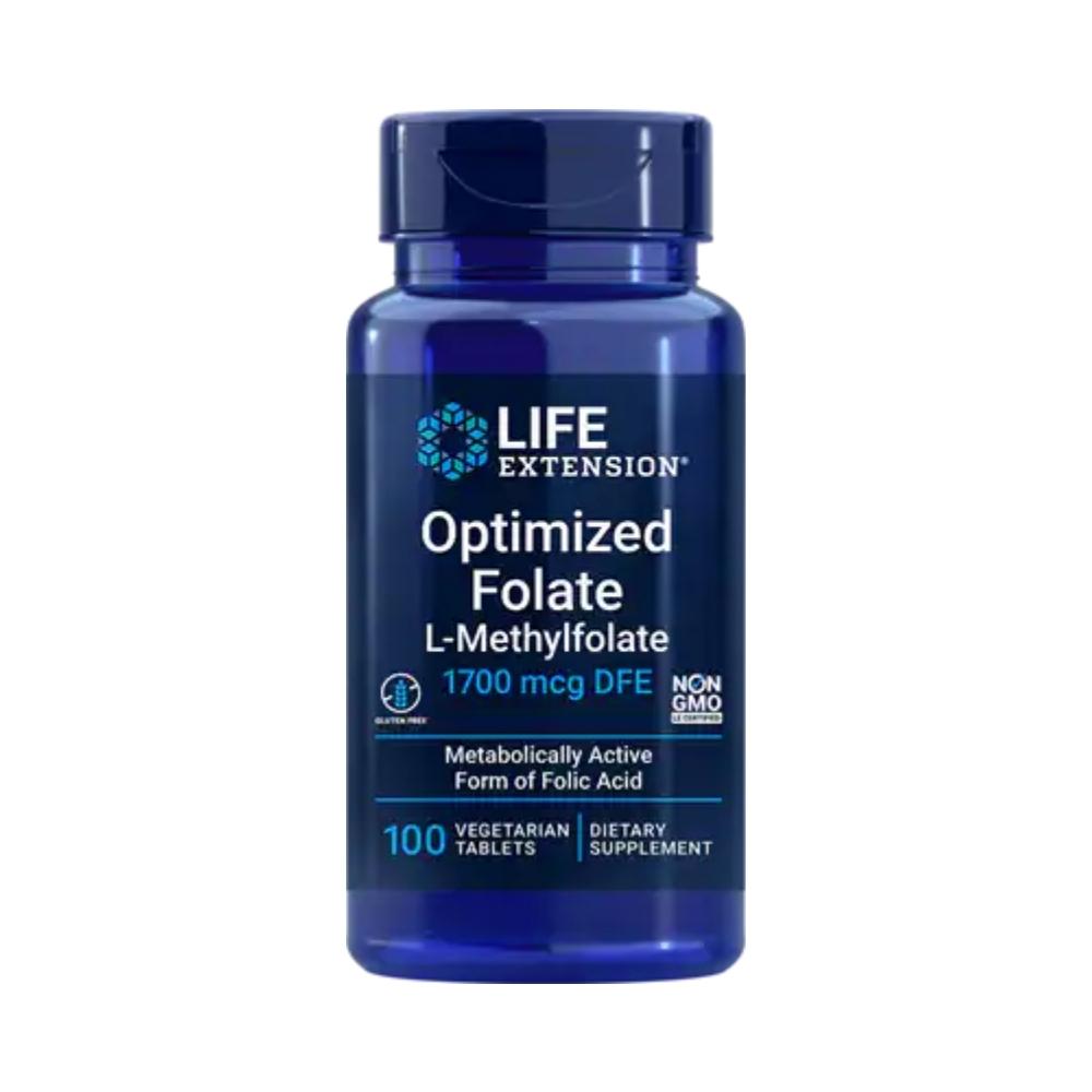 Life Extension Optimized Folate 100 Vege Tablets Vitamins & Minerals Life Extension 
