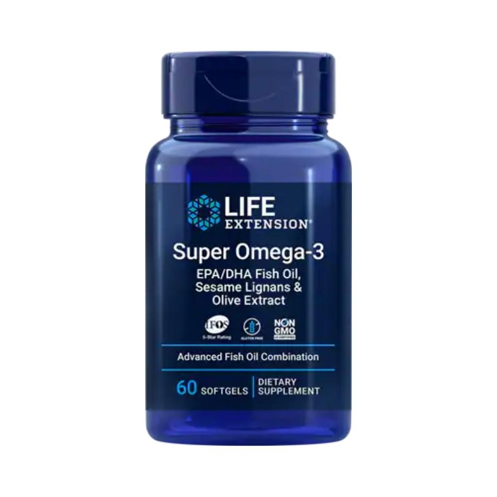 Life Extension Super Omega-3 EPA/DHA 60 Soft Gels Omega Fatty Acids / EFAs Life Extension 