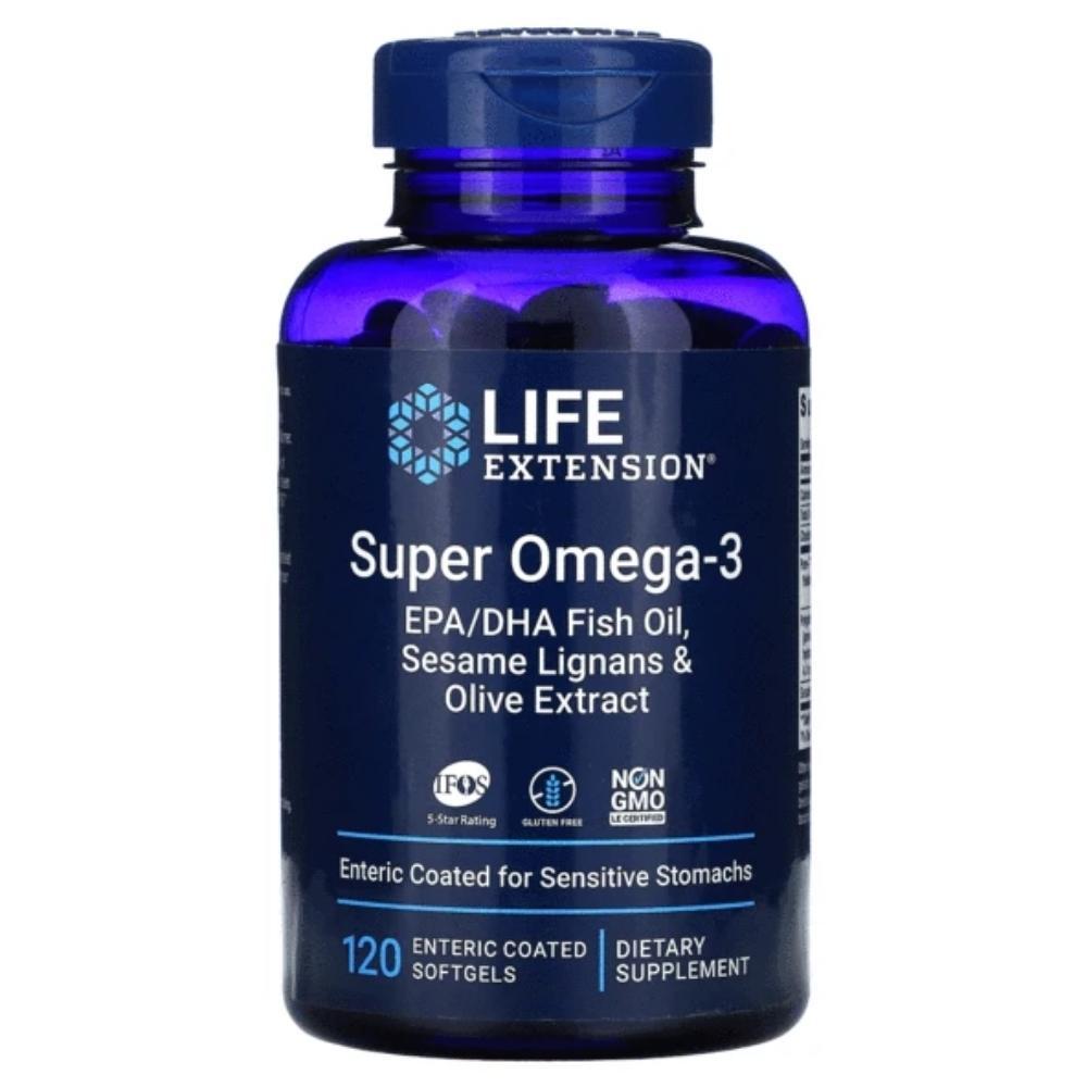 Life Extension Super Omega-3 EPA/DHA 120 Soft Gels Omega Fatty Acids / EFAs Life Extension 