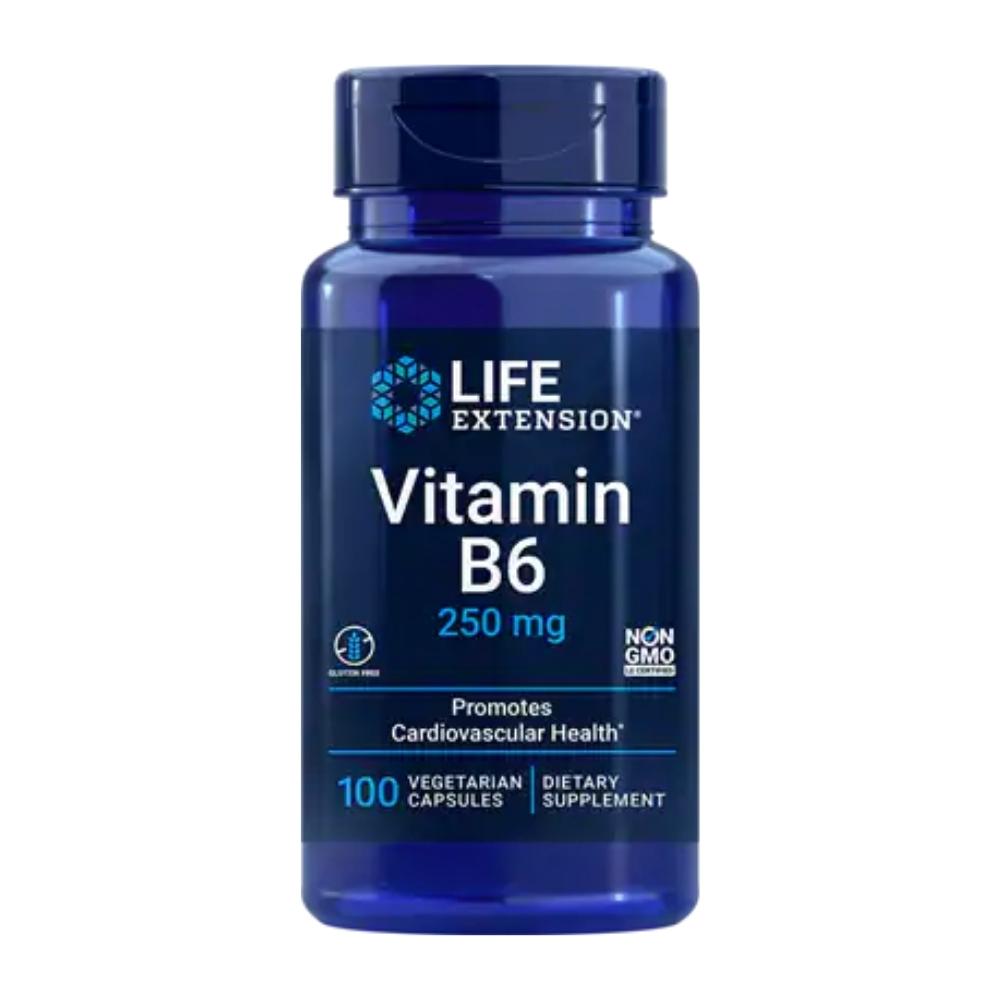 Life Extension Vitamin B6 250mg 100 Capsules Vitamins Life Extension 