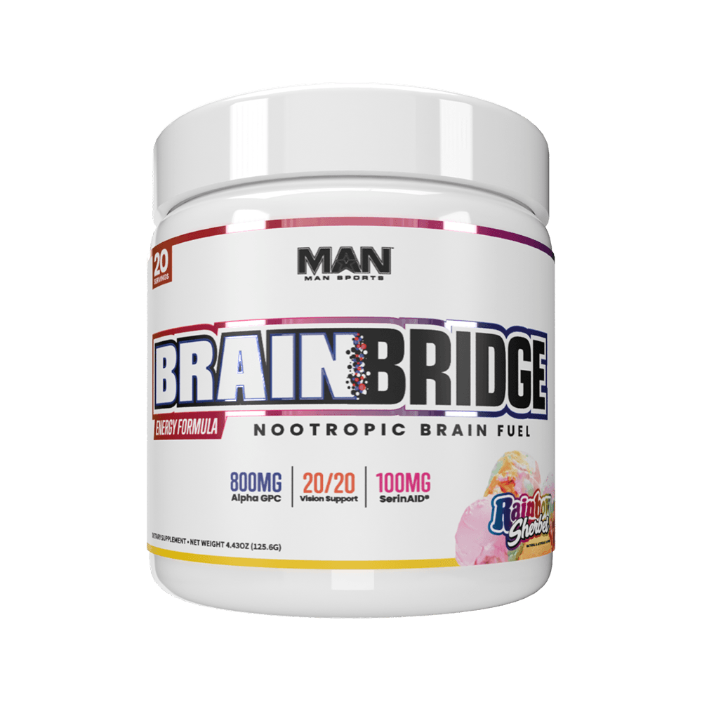 MAN Sports Brain Bridge 20 Servings Specialty Health Products MAN Rainbow Sherbet 