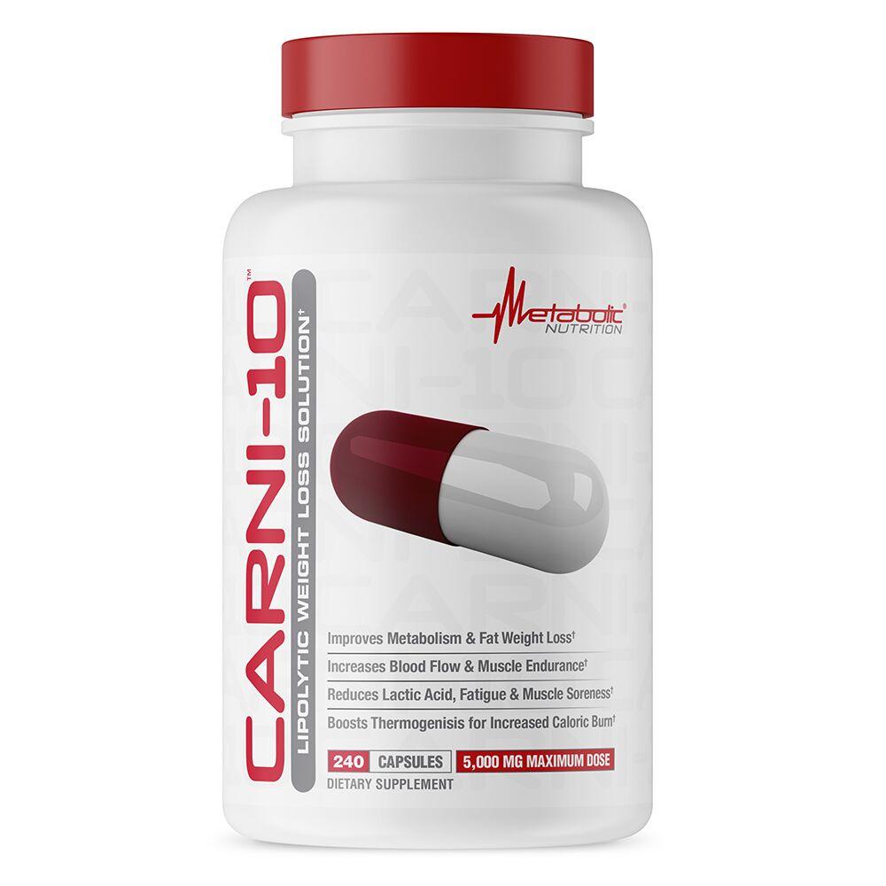 Metabolic Nutrition Carni-10 240 Capsules Fat Burner Metabolic Nutrition 