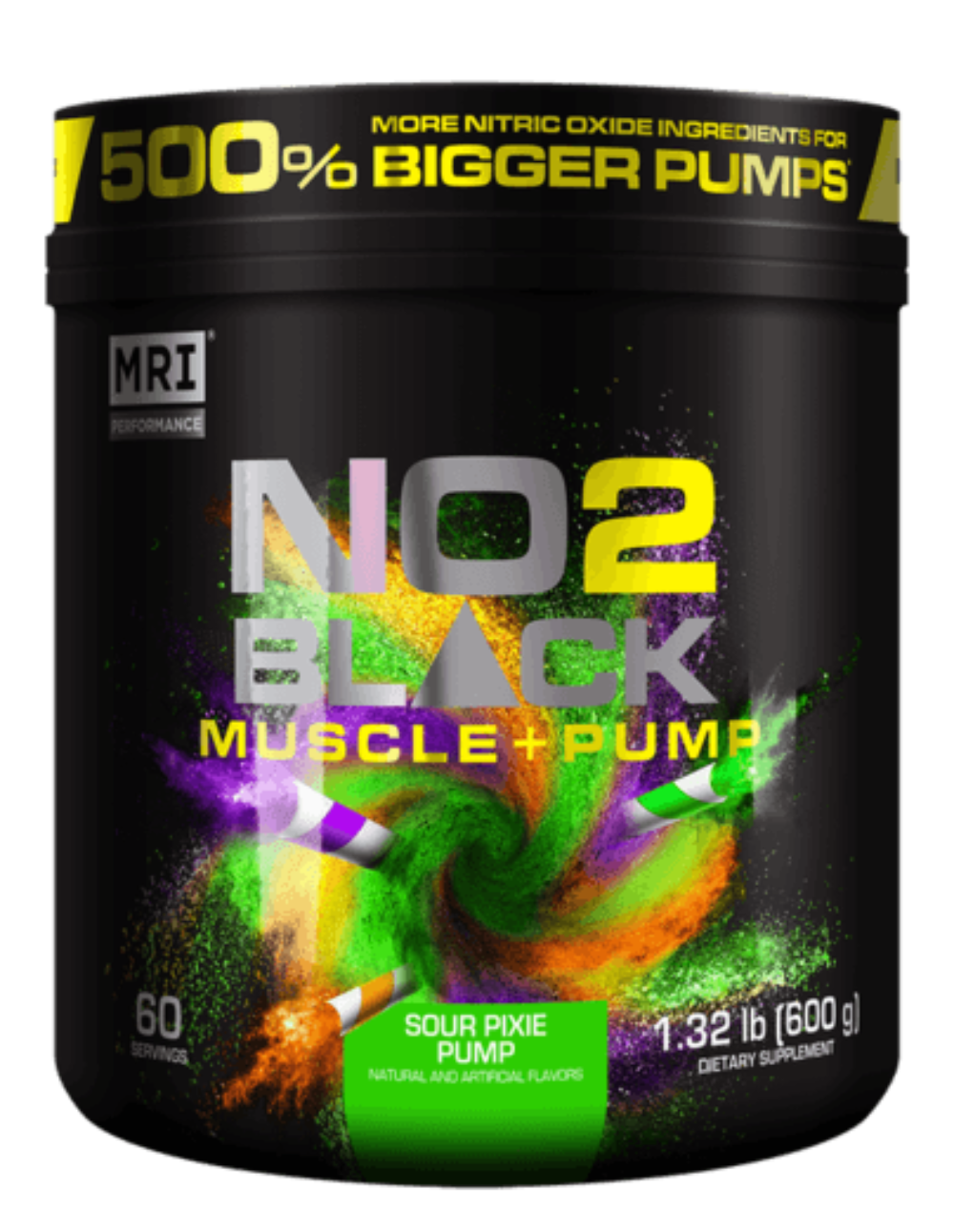 MRI NO2 Black 60 Servings Pre-Workouts MRI Sour Pixie Pump 