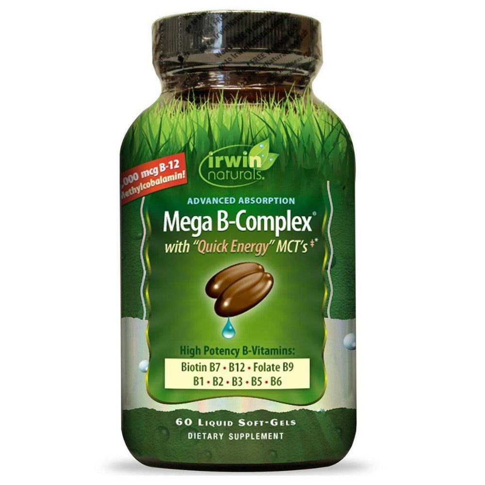 Irwin Naturals Mega B-Complex 60 Gels Irwin Naturals  (1058755346475)