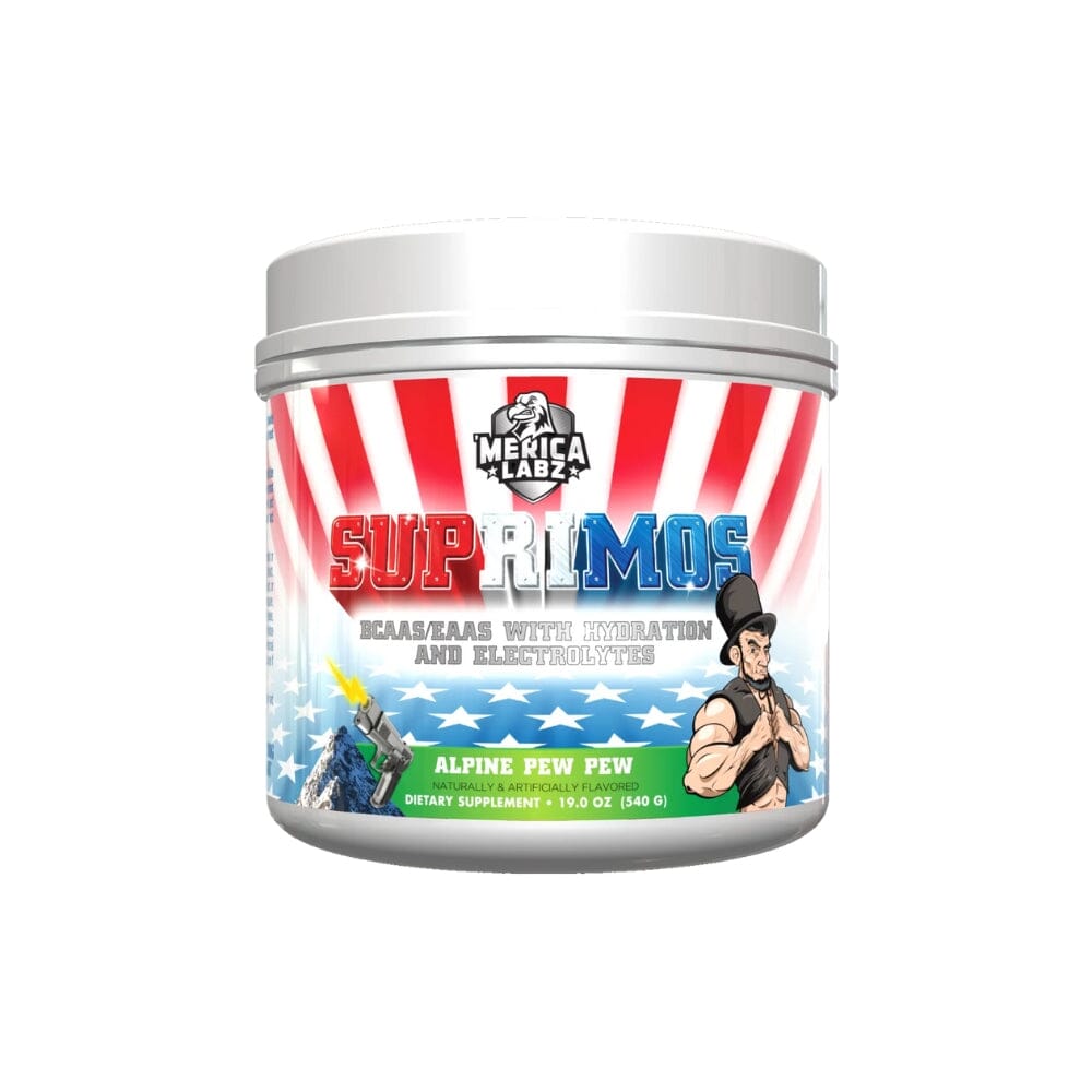 Merica Labz Suprimos 30 Servings | BCAAs, EAAs, Electrolytes Amino Acids 'Merica Labz Alpine Pew Pew 