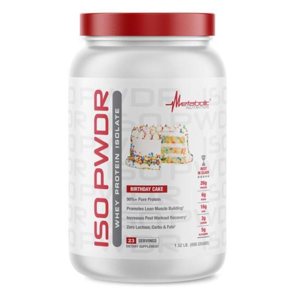 Metabolic Nutrition ISO PWDR 23 Servings Protein Powders Metabolic Nutrition Birthday Cake 