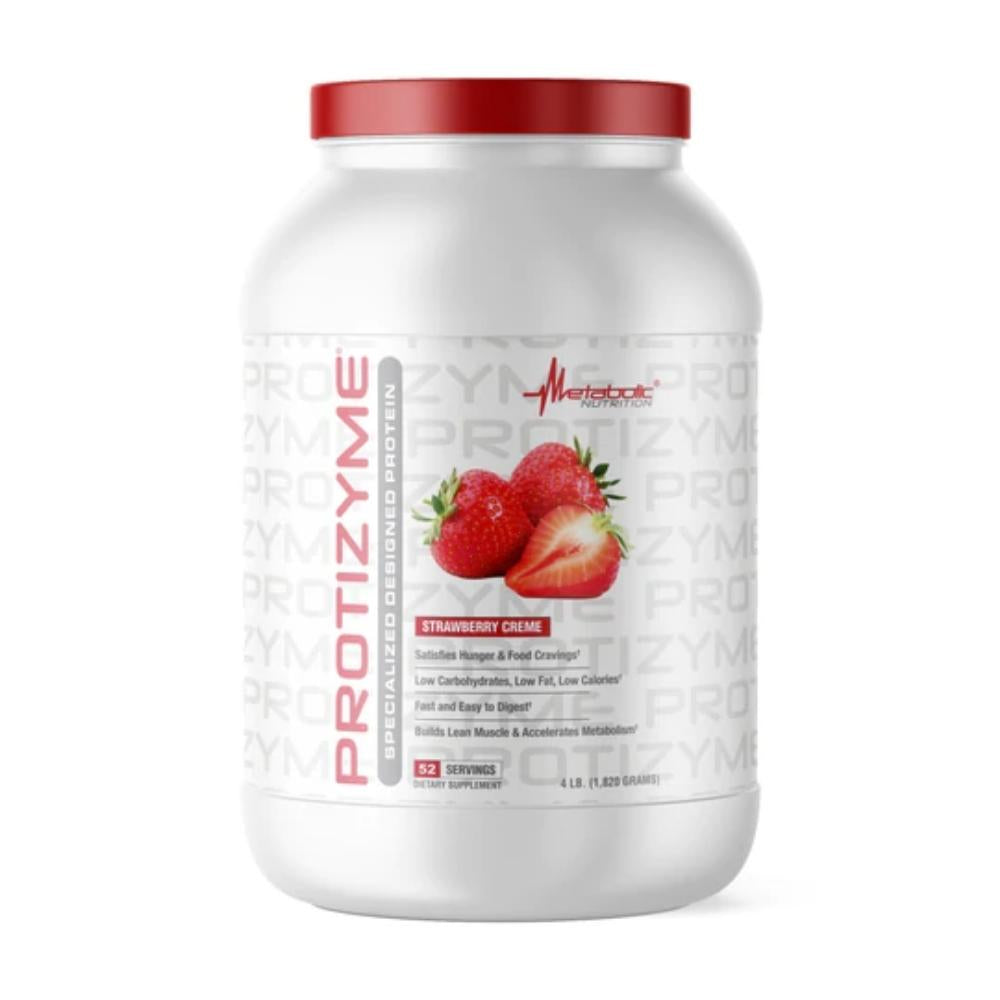 Metabolic Nutrition Protizyme 4 Lbs Protein Metabolic Nutrition Strawberry Creme 