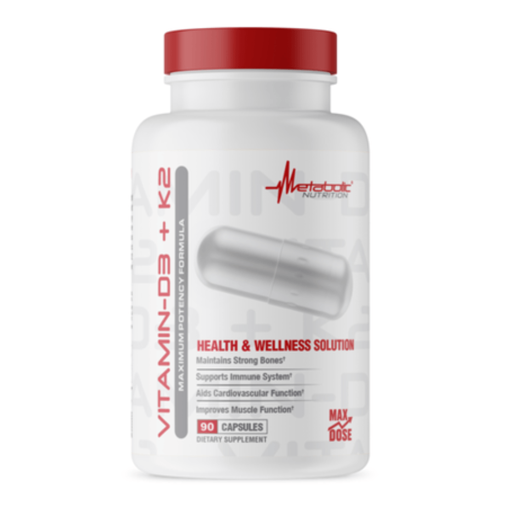 Metabolic Nutrition Vitamin D3 + K2 90 Capsules Vitamins & Minerals Metabolic Nutrition 