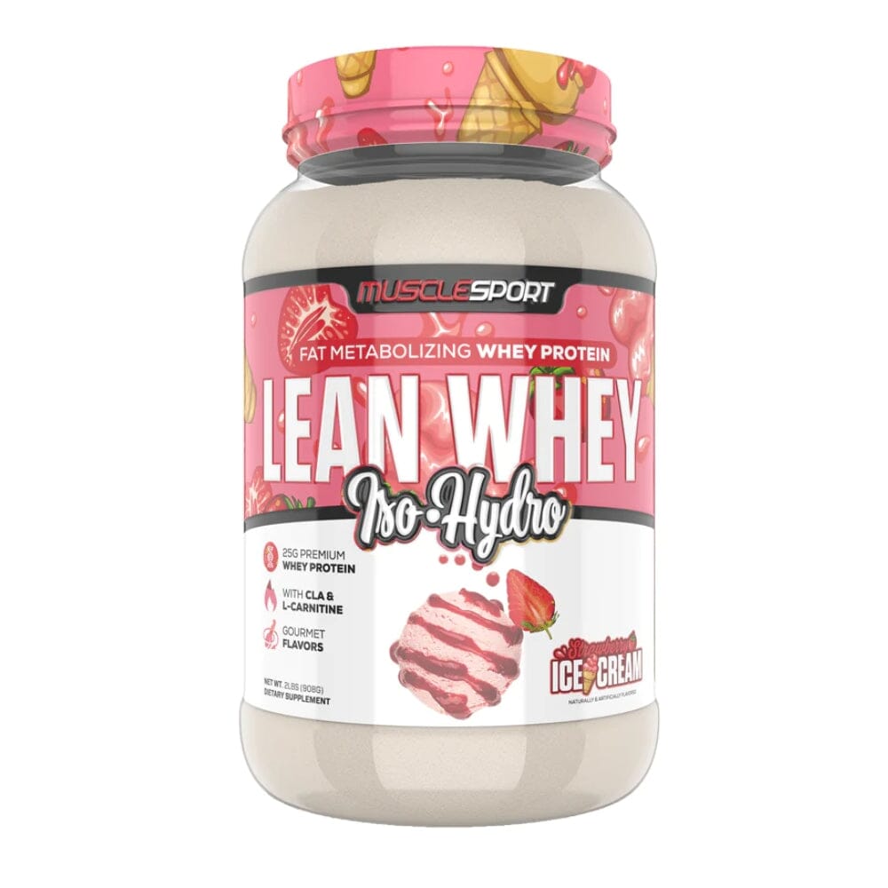 Muscle Sport Lean Whey Revolution 2lb Protein Powders Muscle Sport Strawberry Ice Cream 