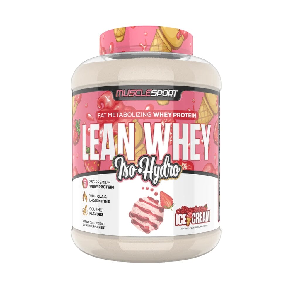 Muscle Sport Lean Whey Revolution 5lb Protein Powders Muscle Sport Strawberry Ice Cream 