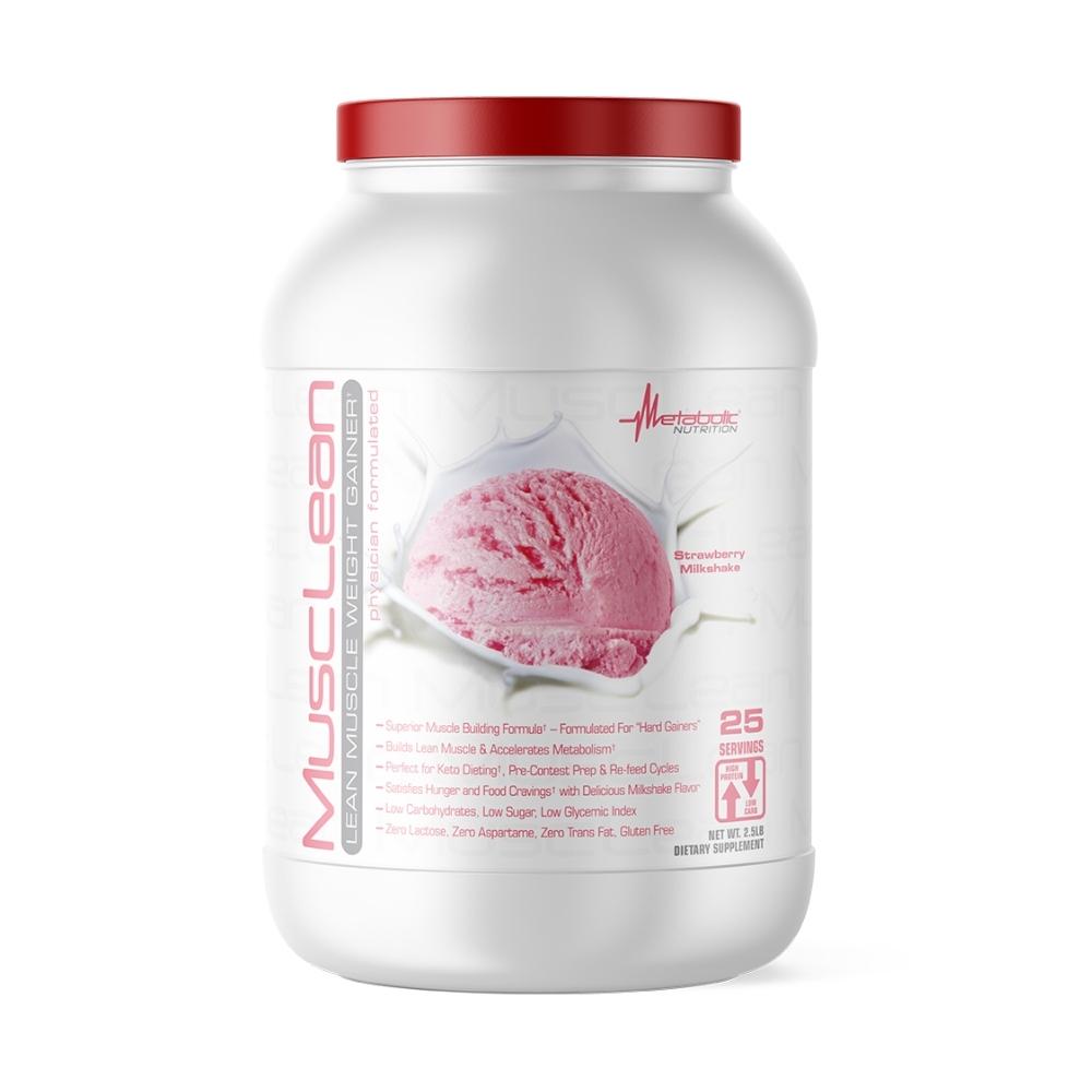 Metabolic Nutrition MuscLean 2.5 Lbs Protein Metabolic Nutrition Strawberry Milkshake 