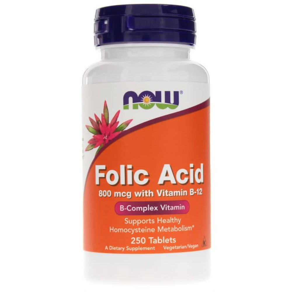 NF FOLIC ACID 800mcg 250T Vitamins & Minerals Now Foods 