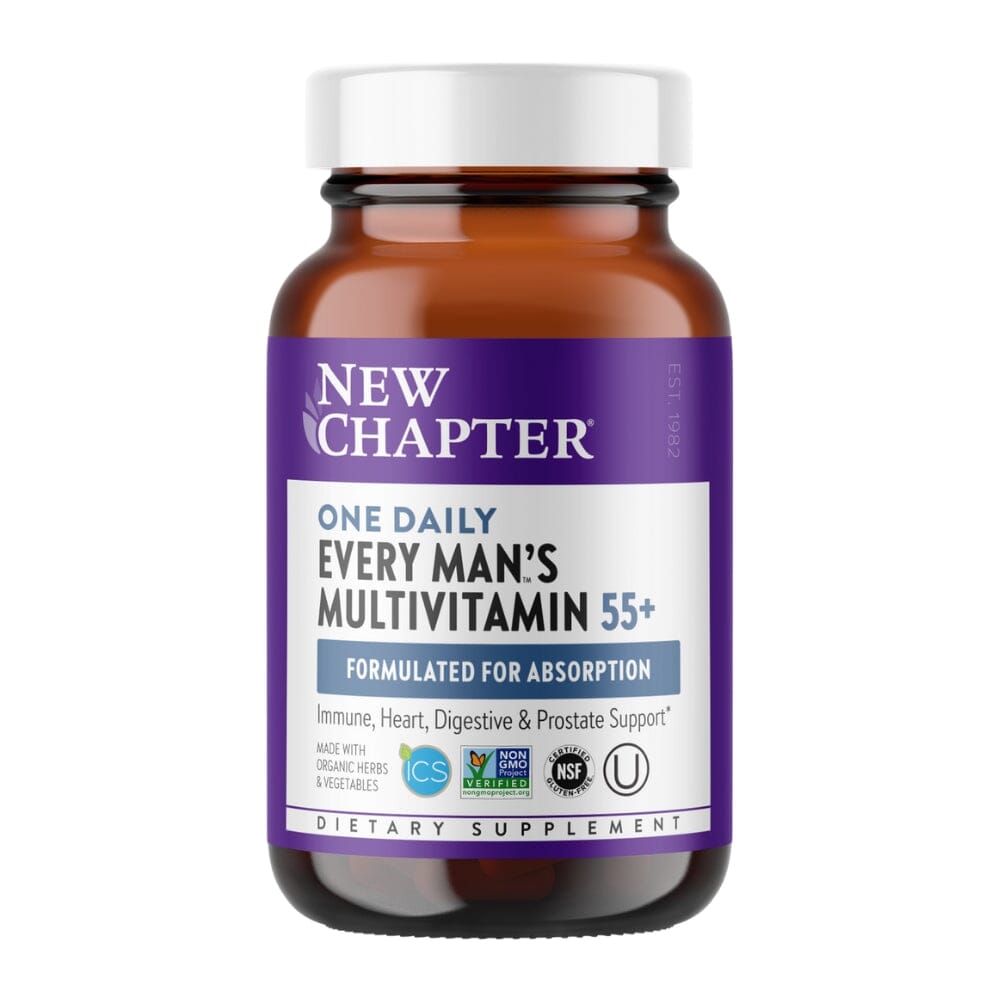 New Chapter Every Man's One Daily Multivitamin 55+ 72 Tablets Vitamins & Minerals New Chapter 