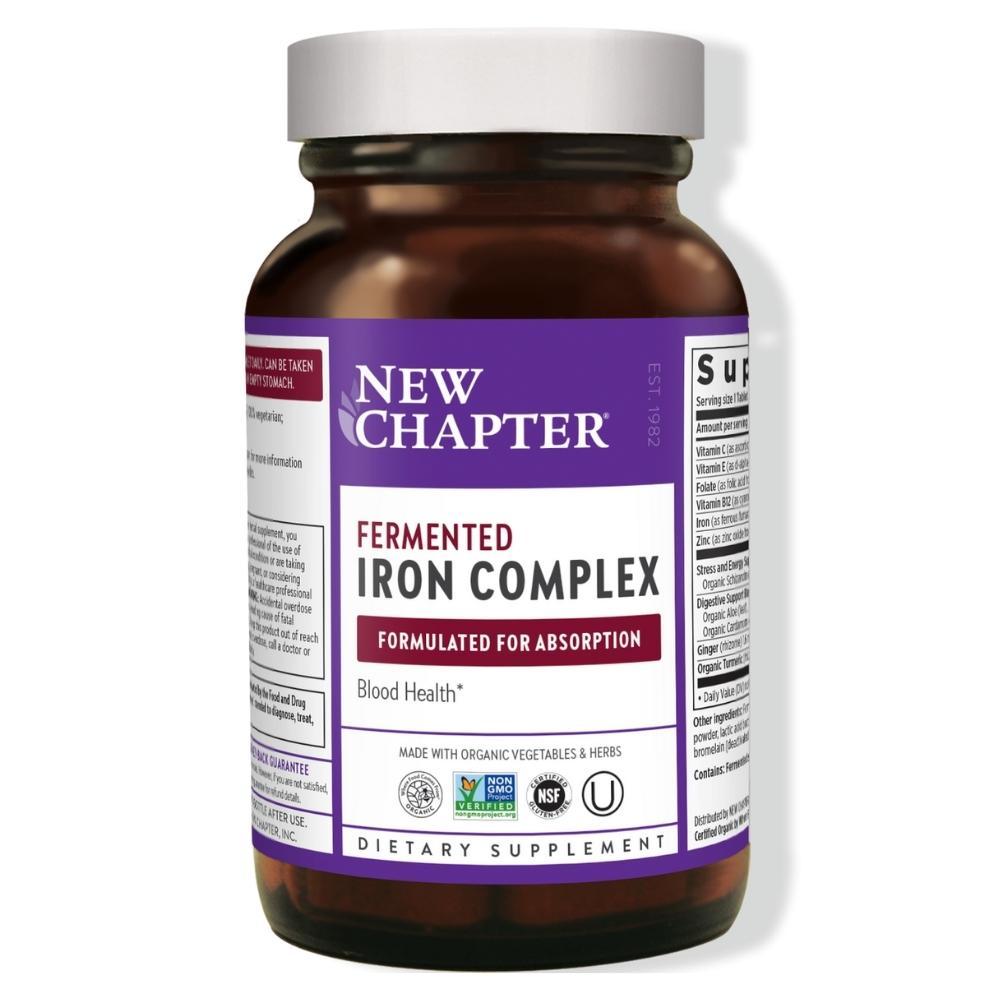 New Chapter Fermented Iron Complex 90 Vege Tablets Vitamins & Minerals New Chapter 