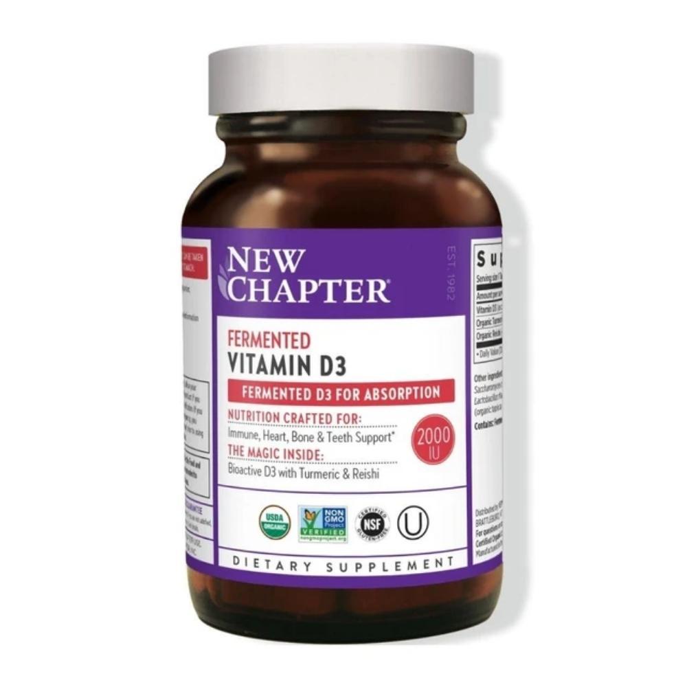 New Chapter Fermented Vitamin D3 90 Tablets Vitamins & Minerals New Chapter 