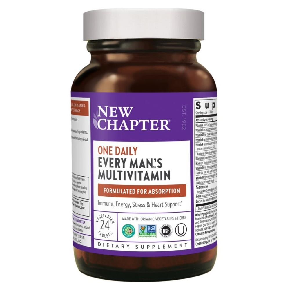 New Chapter Every Man's One Daily 24 Tablets Multi Vitamins New Chapter 