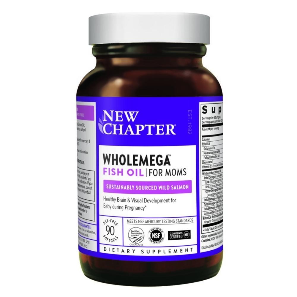 New Chapter WHOLEmega Prenatal 500mg 90 Soft Gels Omega Fatty Acids / EFAs New Chapter 