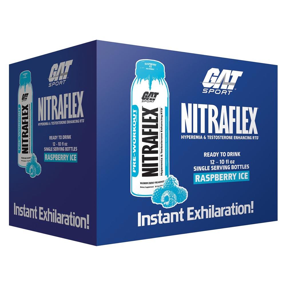 GAT Nitraflex RTD 12/Case Drinks GAT Raspberry Ice  (1557018935339)