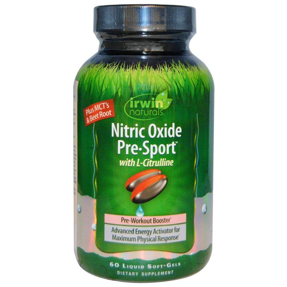 Irwin Naturals Nitric Oxide Pre-Sport 60 Gels Pre-workout Irwin Naturals  (1059231432747)