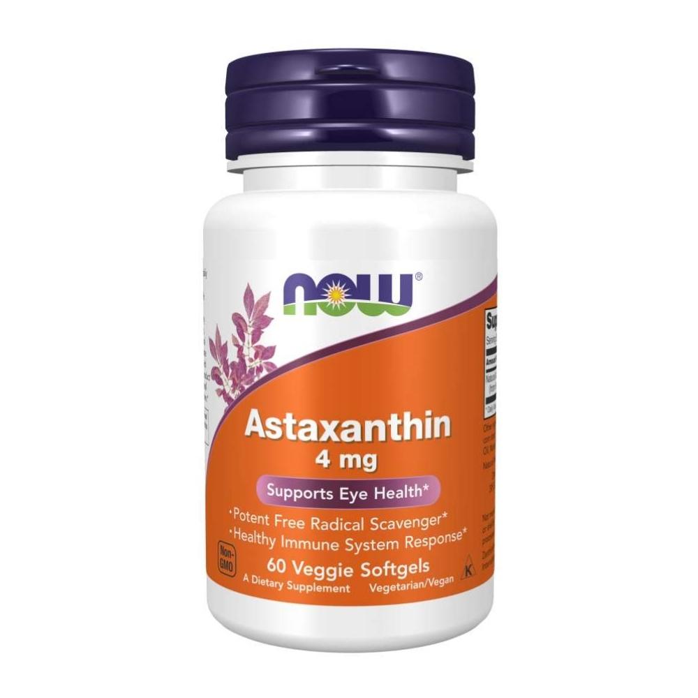 Now Foods Astaxanthin 4 Mg 60 Vegetable Soft Gels Antioxidants / CoQ-10 Now Foods 