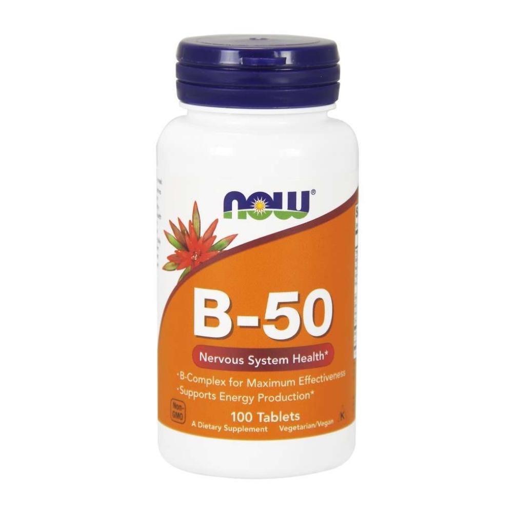 Now Foods B-50 100 Tablets Vitamins Now Foods 