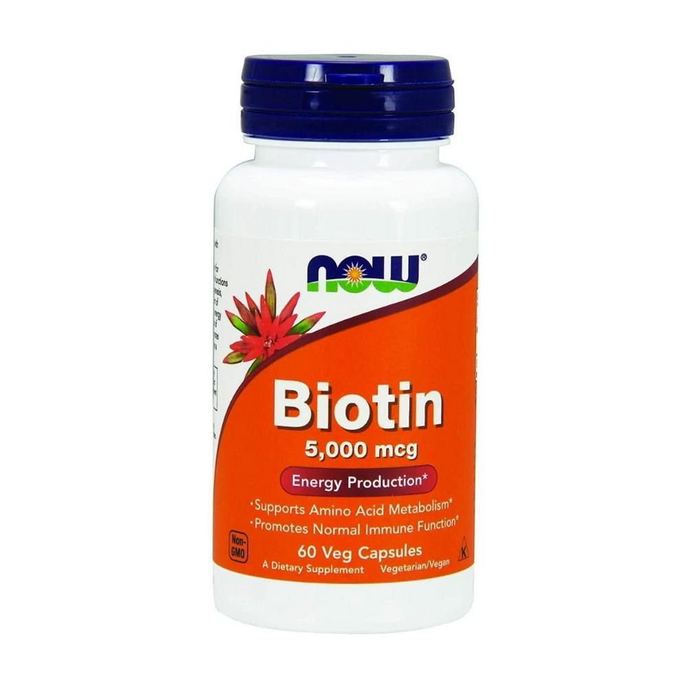 Now Foods Biotin 5000 Mcg 60 Vegetable Capsules Now Foods 