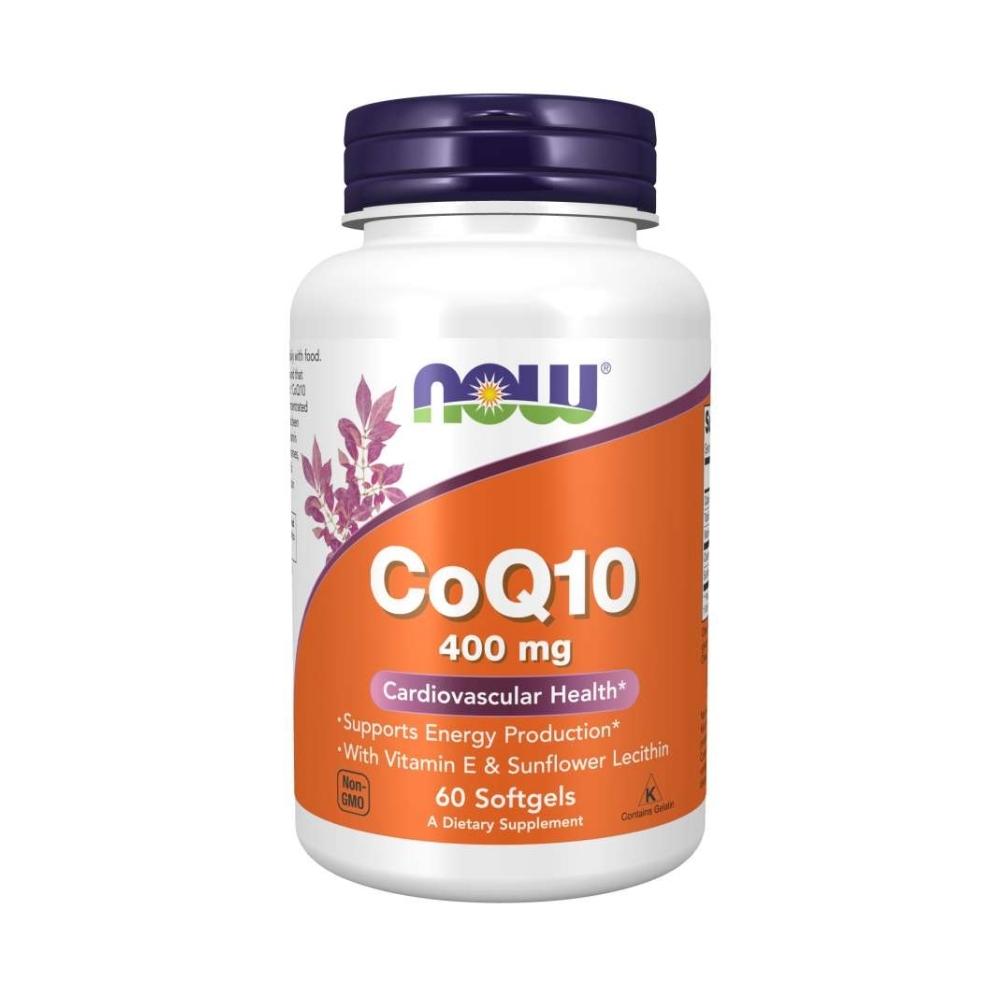 Now Foods CoQ10 w/Lecithin & Vitamin E 400mg 60 Soft Gels Antioxidants / CoQ-10 Now Foods 