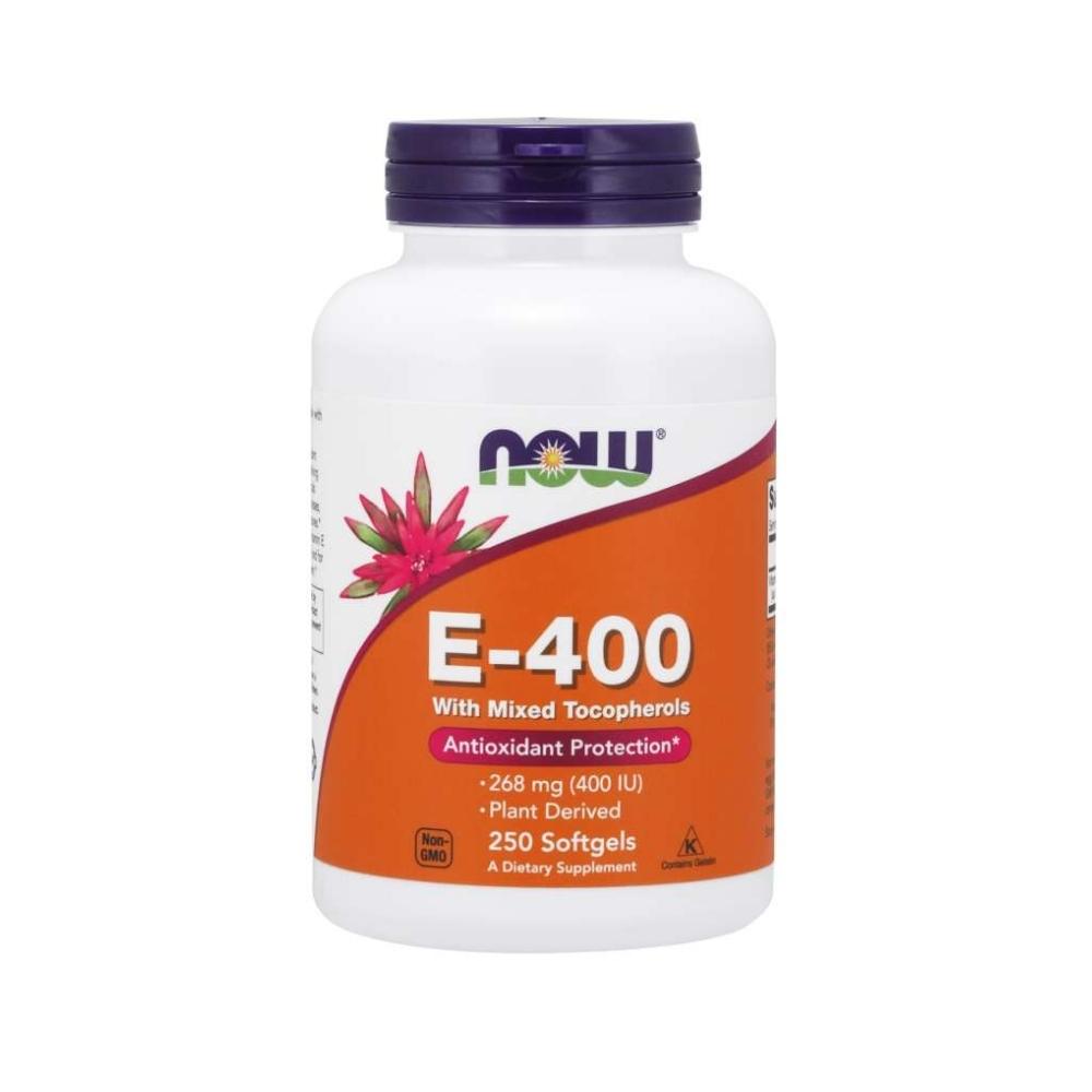 Now Foods E-400 Mixed TOC 250 Soft Gels Vitamins Now Foods 