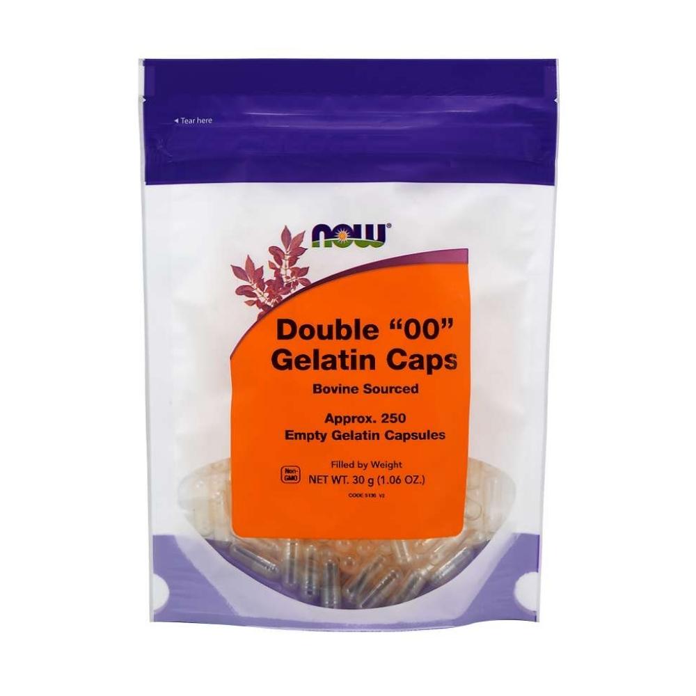 Now Foods Double “00” Gelatin Capsules 250 Bovine Sourced Capsules Unclassified Now Foods 