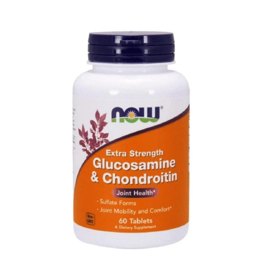 Now Foods Glucosamine & Chondroitin 2X 750/600 Mg 60 Tablets Joint Aids Now Foods 