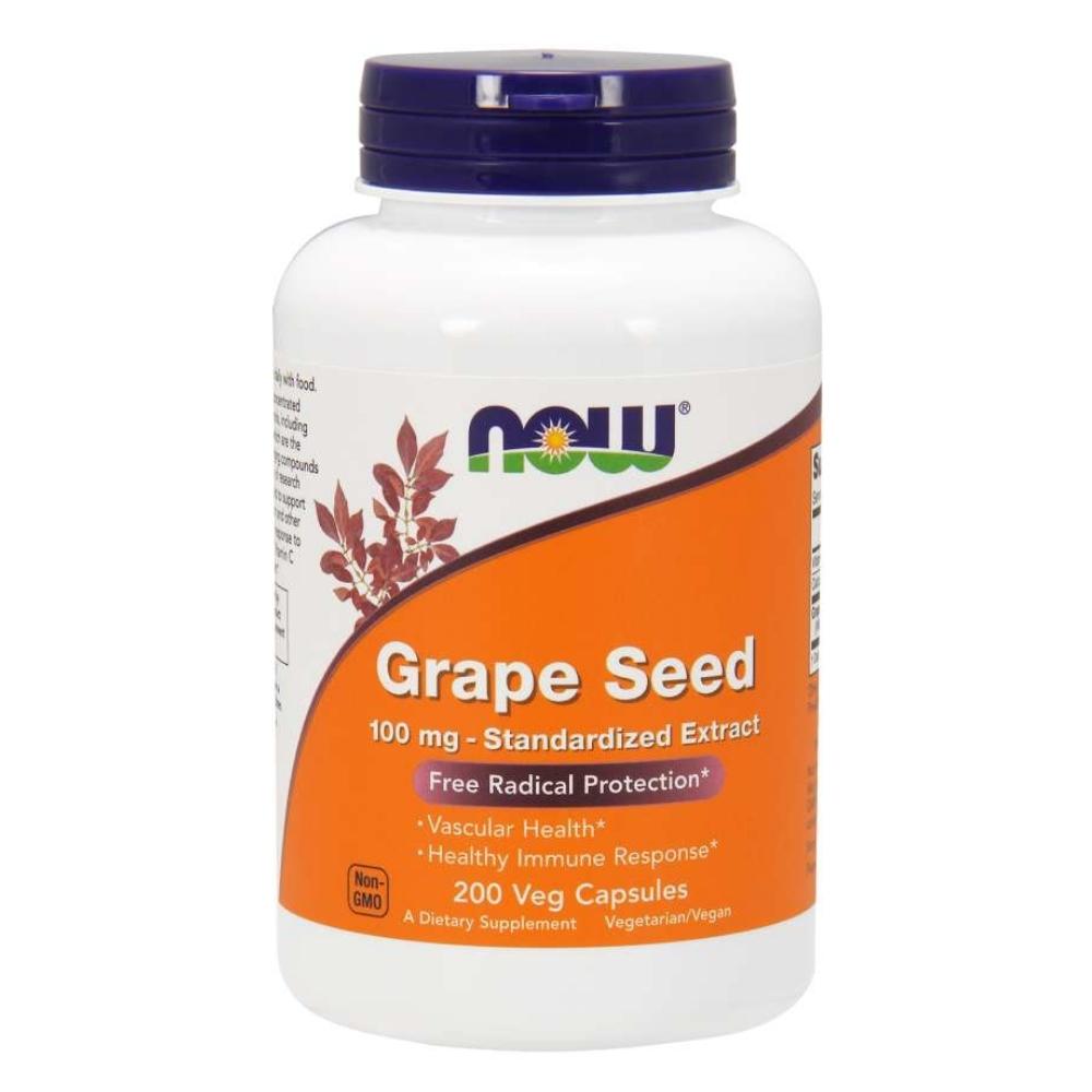 Now Foods Grape Seed Anti 100 Mg 200 Vegetable Capsules Antioxidants / CoQ-10 Now Foods 